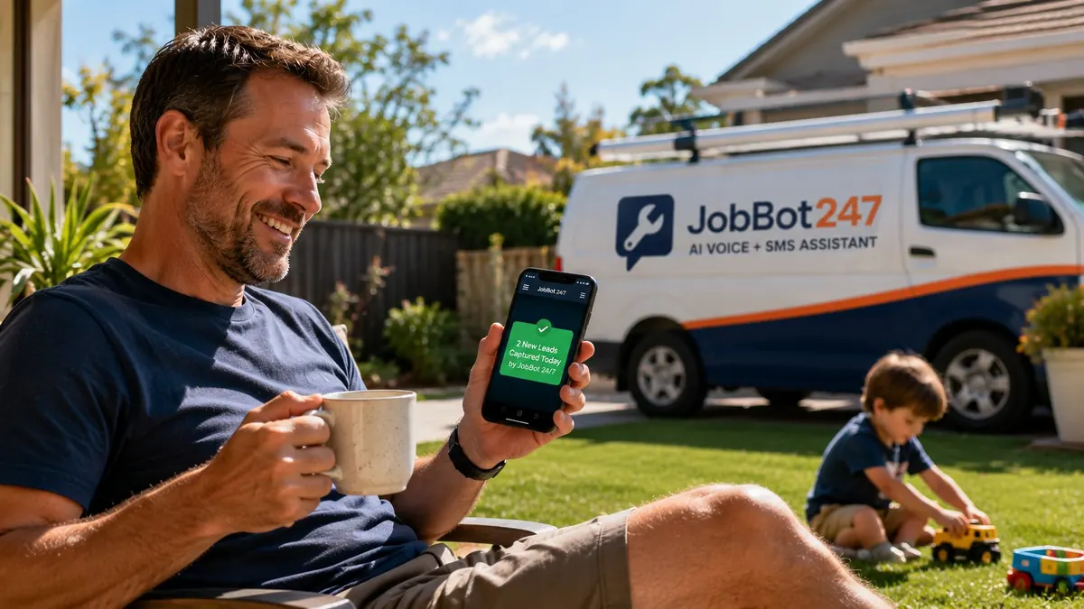 Relaxed Sydney trade specialist enjoying lifestyle family freedom away from billing and admin fatigue